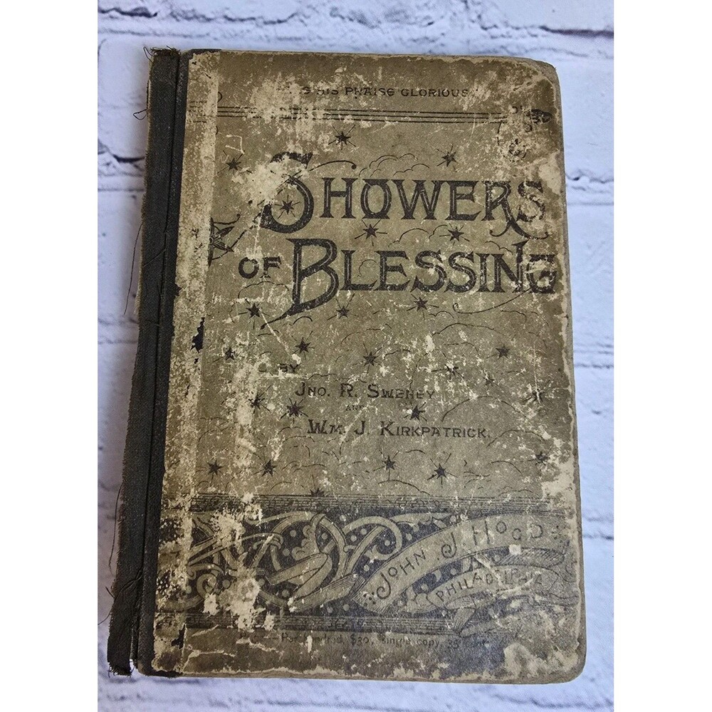 Vintage Sheet Music 1888 Showers Of Blessings Sweeney Kirkpatrick Hardcover Book